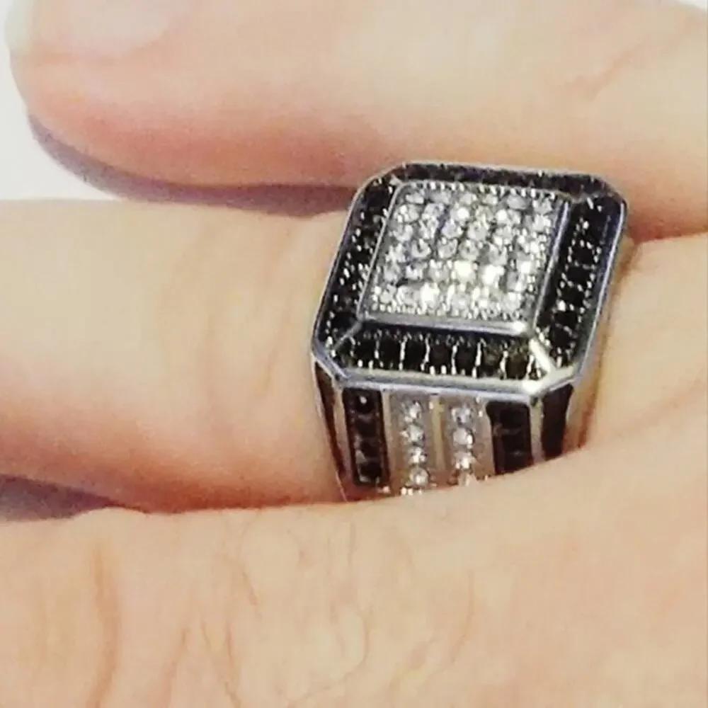 New stainless steel cz ring size‎ 9